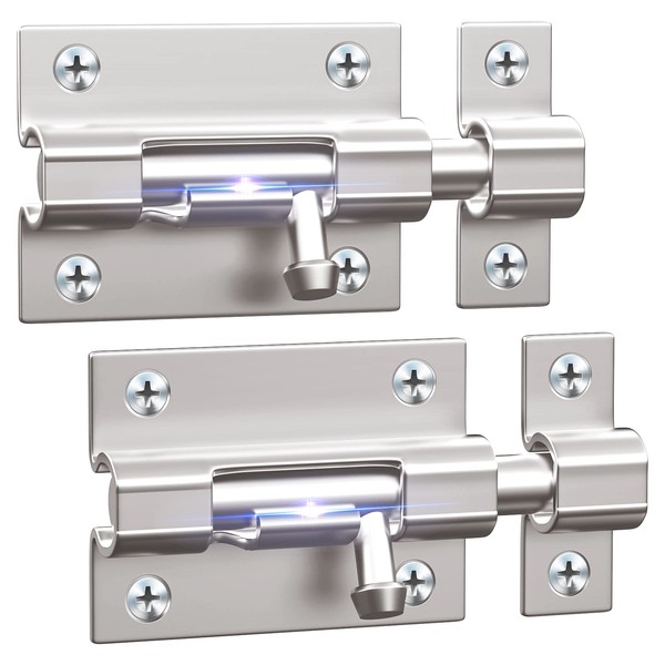 Door Security Slide Latch Lock, Keyless Entry Door Lock, Thickened