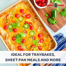 Nordic Ware Naturals Aluminum NonStick 9x13-Inches Cake Pan,Silver