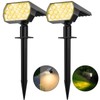 WELALO Solar Spot Lights Outdoor, [2 Pack/65 LED/3 Modes] Solar