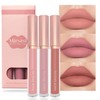 Nude Matte Lipstick Set, Lip Gloss Sets Liquid Lipsticks Long