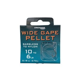 Drennan Wide Gape Pellet Hooks To Nylon 14 To 4lb Qty 8 Barbless