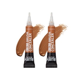 Ruby Kisses 4-In-1 Concealer, Color Corrector, Contour & Highlight, Full Coverage Natural Finish Covers Under Eye Circles & Blemishes, Hydrating & Long Lasting Formula (Warm Coconut, 2 Pack)