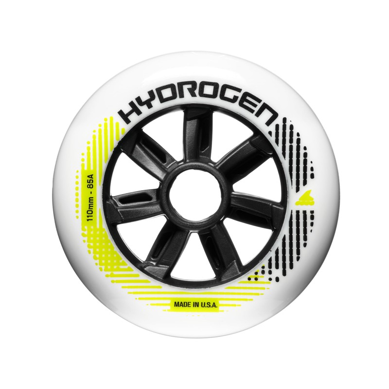 Rollerblade Unisex - Adult Hydrogen 110/85A (6 Pieces) Wheels, White,
