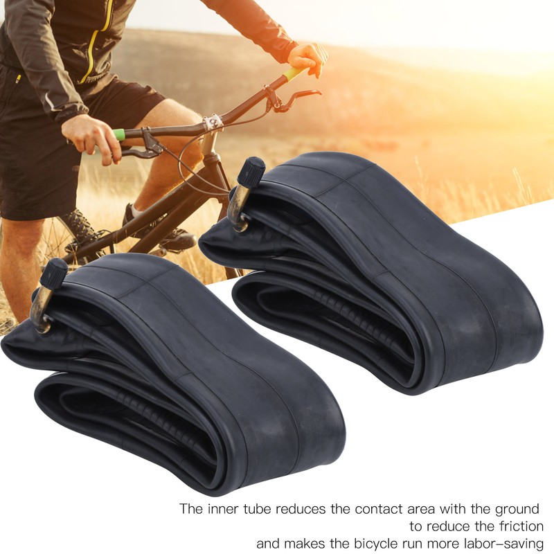 2Pcs Inner Tyre Tube Tire Butyl Rubber W/Bend Valve for