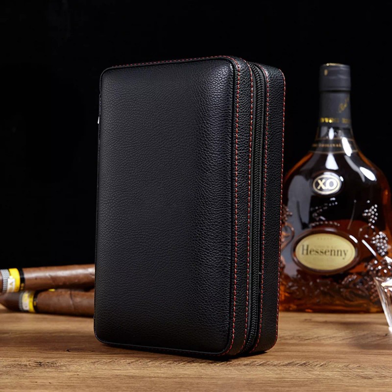 Generic Estuche Portátil De Viaje Humidor Para Puros Habanos De