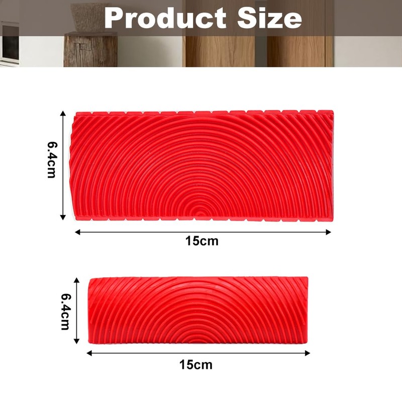 SLTAXAR Wood Grain Printing Tools STAXAR 2 Pieces Wood Grain