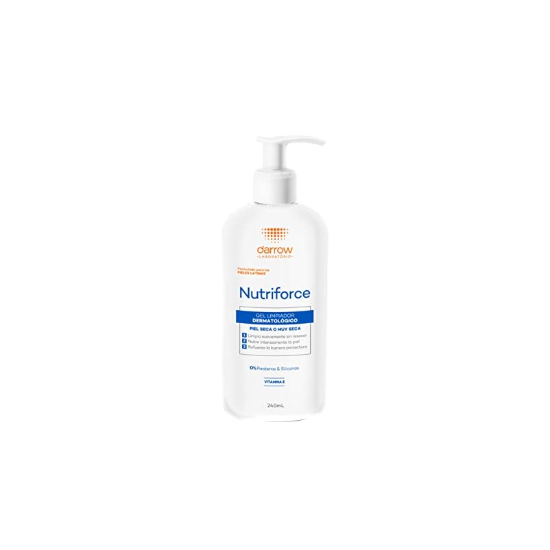 Darrow Nutriforce, Gel de Ducha Limpiador, Piel Seca, 240ml