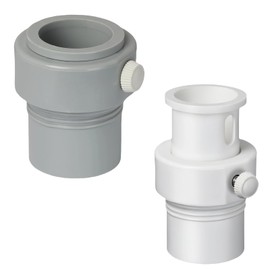 Mtuiewo 2 Pcs Pool Umbrella Sleeves, Pool Umbrella Stabilizers for 1.5" & 1.35" Single Threaded Umbrellas Poles Anti-Tilt & Anti-Spin (White & Grey)