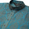 Sojanya (Since 1958, Jacquard Silk Kurta para hombre, Azul verde