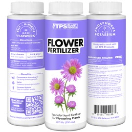 Flower Fertilizer, Flowering Plant PK Bloom Booster, Liquid Plant Food 8 oz (250mL)