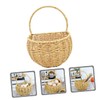 BUGUUYO Handwoven Wall Mounted Vegetable Basket Woven Holder for Kitchen