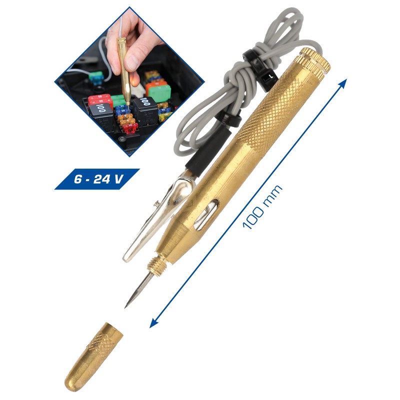 BRILLIANT TOOLS BT121900 Test Lamp [Powered by KS Tools], Silver