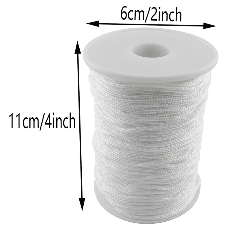AXLIZER 1PC 54 Yards 2mm Braided Shade Roller Blinds Cord