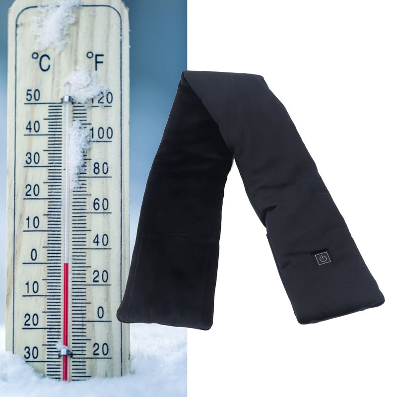 Electric Heated Scarf Rechargable 3 Gear Foldable Breathable Waterproof Neck