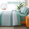 Heymybed Boho Quilt Set Queen Size Green Coverlet Bedspread Bohemian
