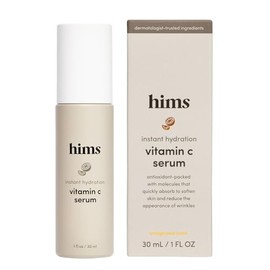 Hims Suero de vitamina C para hombres, ilumina, unifica el tono de la piel, reduce las arrugas, suero facial altamente concentrado con vitamina C antienvejecimiento para hombres, 1 onza líquida