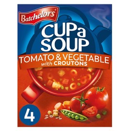 Batchelors Cup a Soup with Croutons Tomato and Vegetable 4 Sachets 104 g (Pack of 9)