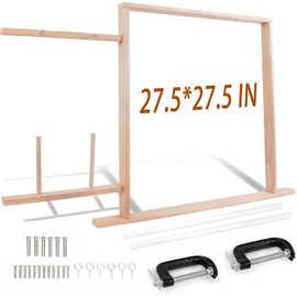 All-in-One Tufting Frame for Beginners,Rug Tufting Frame,27.5"x 27.5",Tufting Frame for Rug Making,Tufting Supplies,Rug tufting Supplies with Stand & Clip