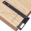 JCFANTS 12 Inch Woodworking Square Ruler, 45_90 Degree Hole Framing