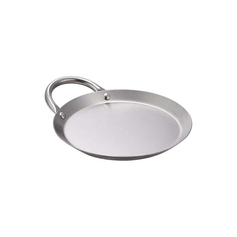 Mexican Style 8.5" Stainless Steel Flat Circle Fry Pan Comal