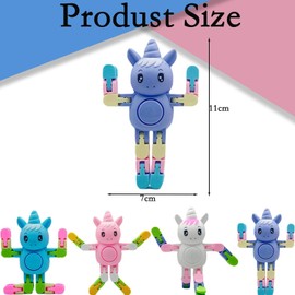 8 PCS Fidget Toys for Kids, Fidget Toys Party Bag Fillers, Party Bag Gifts for Kids Adult, Funny DIY Fingertip Spin Top Toys, All Ages Sensory Fidget Toys