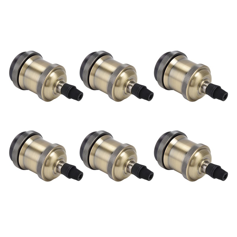 6 Pcs Lamp Holder Metal E26 E27 Screw Retro Lighting