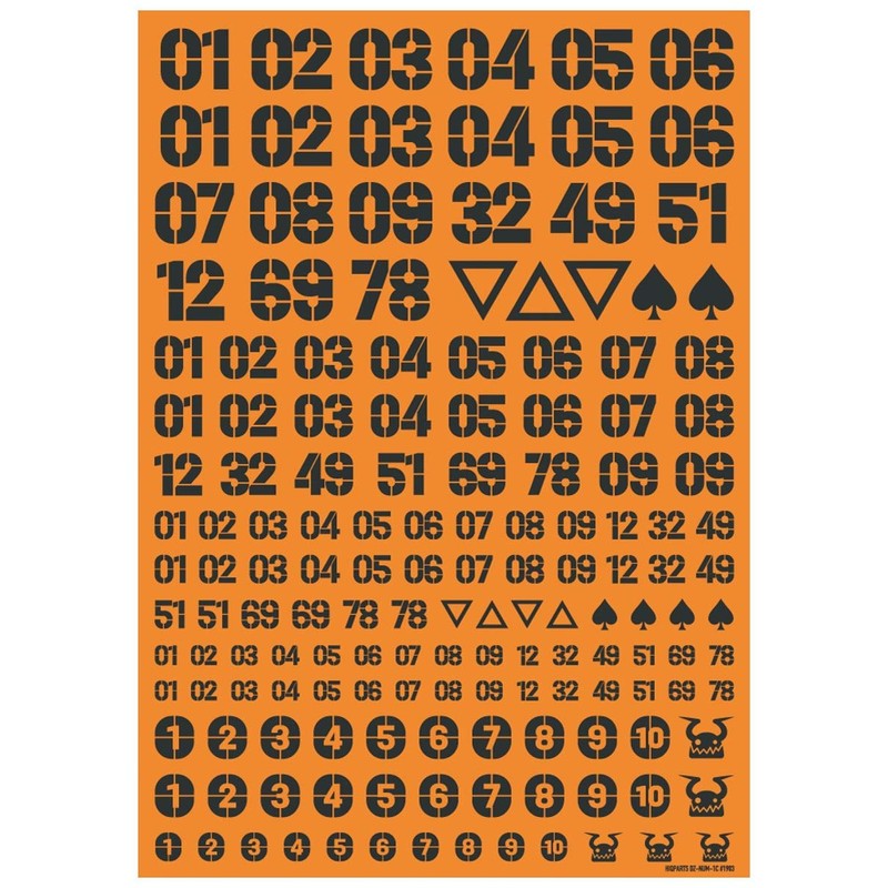 Haikyu Parts DZN-DGR DZ Number Decal, Dark Gray, 1 Piece,