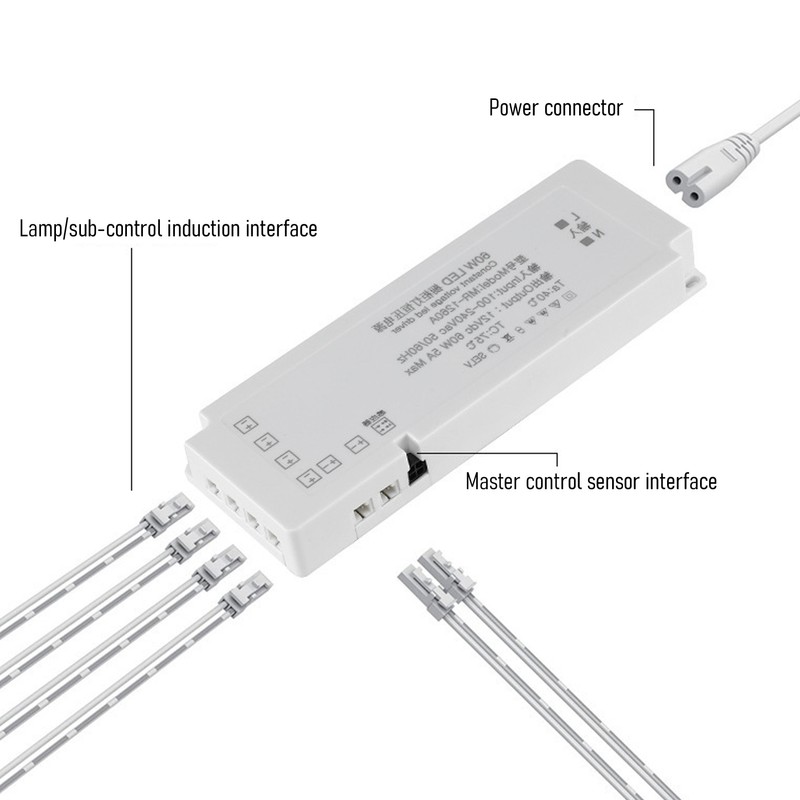 LED Cabinet Light Power Supply Integrated 6‑Bit Jump Wire 12V