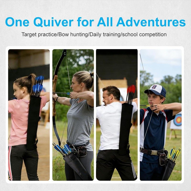NRJSSCC Arrow Quiver, Archery Arrow Holder & Back Hip Quivers