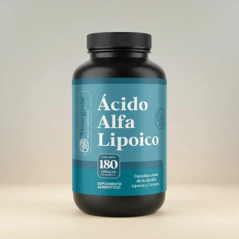 Ácido Alfa Lipoico Cúrcuma Momosie Suplemento Antioxidante Vegano Hombre Mujer