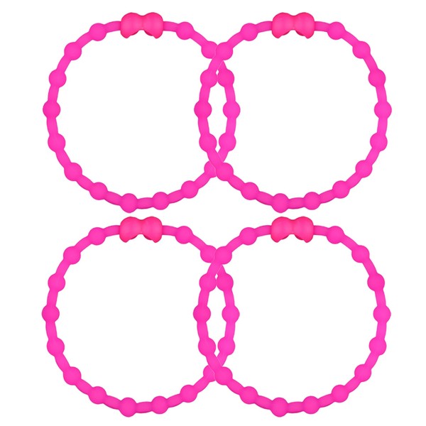 Pink PRO Hair Ties: Easy Release Adjustable for Every Hair