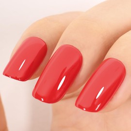 TUTUYU Red Gel Nail Polish, UV/LED Soak Off Scarlet Red Gel Polish for Manicure Salon or DIY Nail Art at Home,Bright Red Color Gel Kit,0.5 fl.oz - GP0053