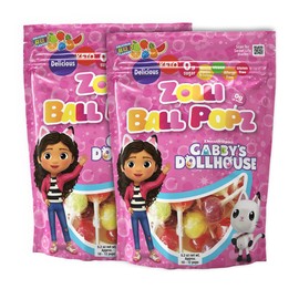 Zollipops The Clean Teeth Pops Gabby's Dollhouse, Anti Cavity Lollipops, Ball Popz, 10.4 oz Pack of 2