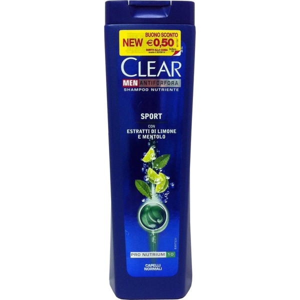12 x Clear Men Sport Shampoo 24 Hours 250 ml