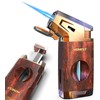 Butane Torch Lighter with V Cutter, Windproof Jet Flame Lighter
