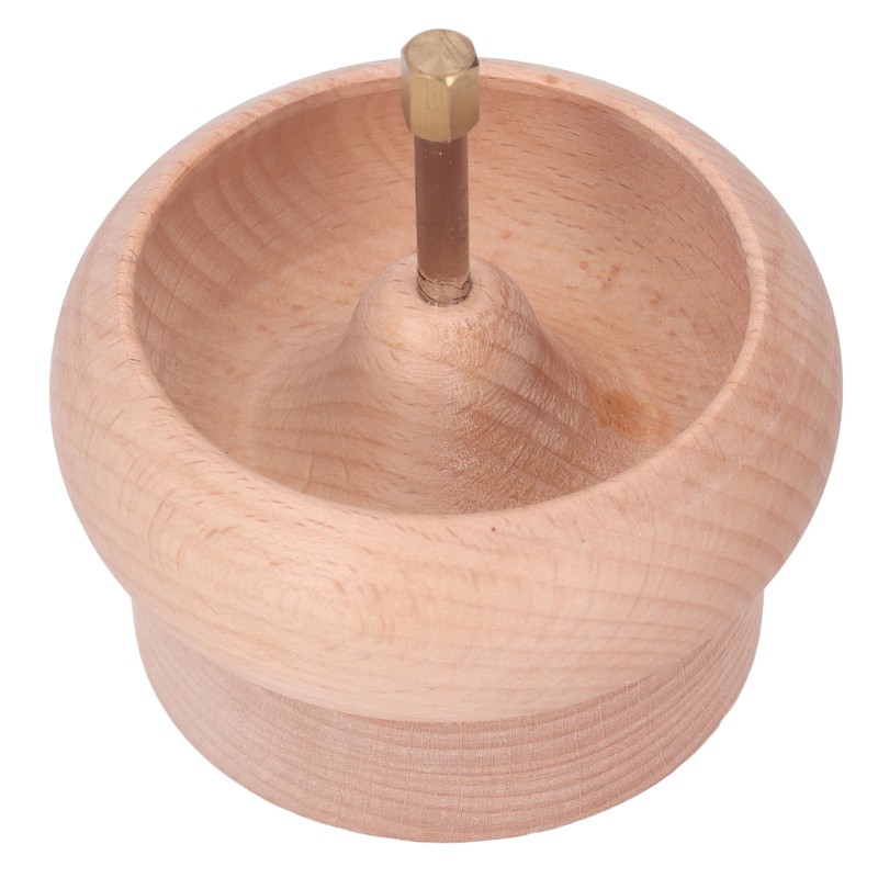 Bead Spinner DIY Beading Turning Bowl 10cm Wooden Manual Beading
