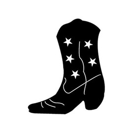 Woodcraft Project Paper Plan to Build Big Cowboy Boot Shadow - Material Not Included