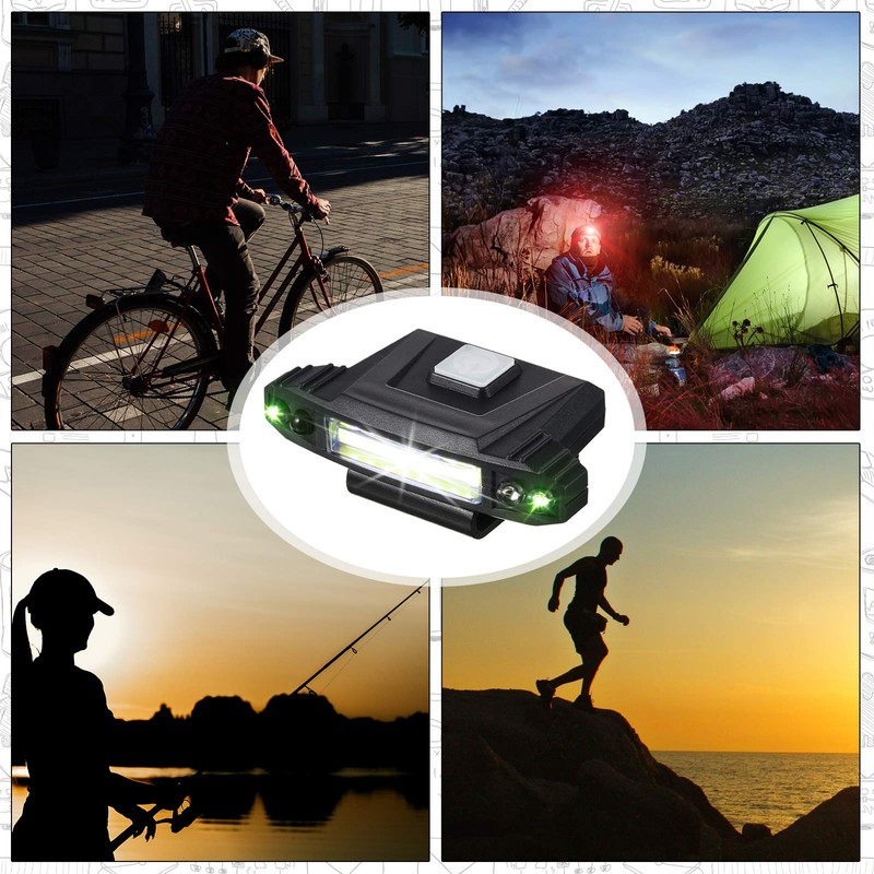 Mudder 2 Pieces Ultra Bright Mini LED Clip on Cap