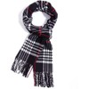 Classic Cashmere Feel Winter Scarf Super Soft Collection (BLACK PLAID)