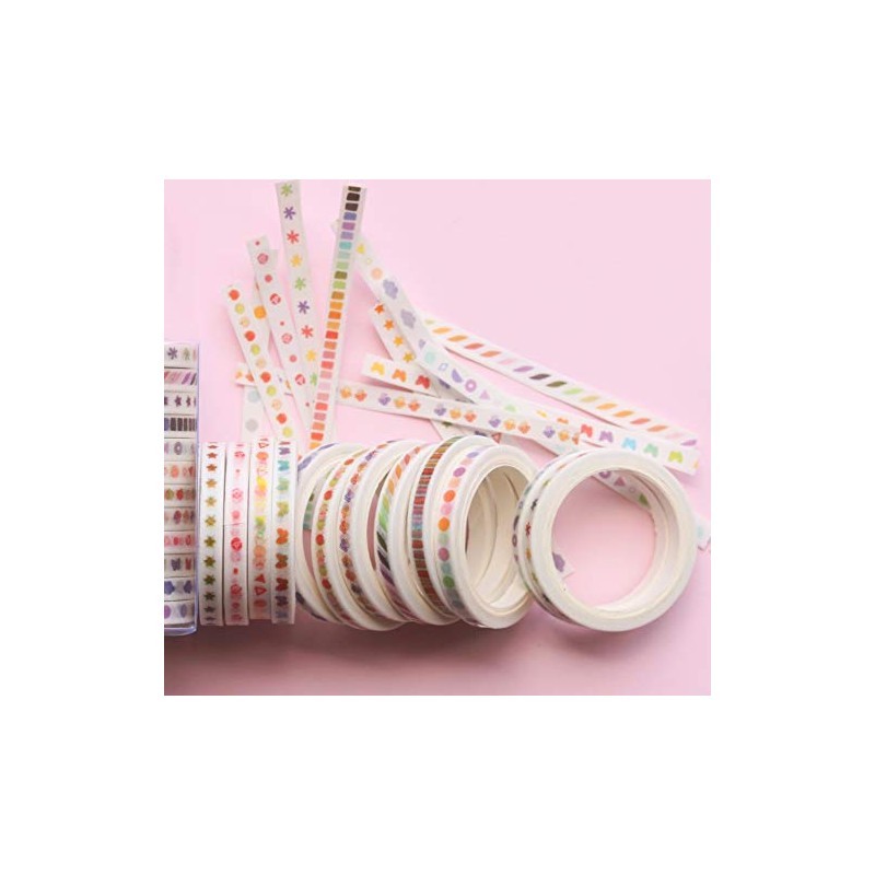 YUBBAEX Masking Tape, 0.2 inch (5 mm) Wide x 12