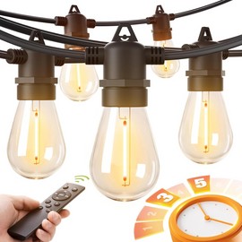 addlon 100FT Outdoor LED String Light Patio Vintage Edison Bulbs Hanging Socket
