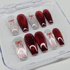 Magnetic Churros Handmade Nail Tips - Short Oval / 자석