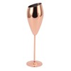 2pcs Copper Champagne Flutes Set Sturdy Thick Bottom Stainless Steel