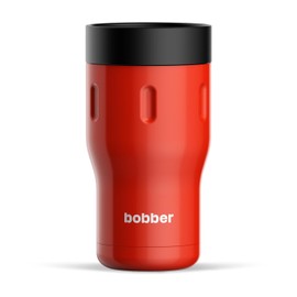 BOBBER 12 oz Leak-Proof Coffee Tumbler for Cold & Hot Drinks – 100% Spill-Proof, Vacuum Insulated, Dishwasher Safe Coffee Thermos – Stainless Steel, BPA-Free Tumbler with Screw On Lid (Red)