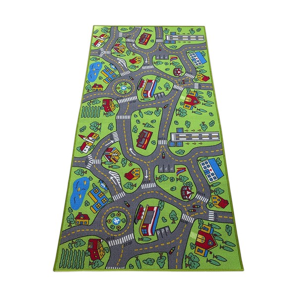 Kids Rug Carpet Playmat City Life Learn Have Fun Safe,