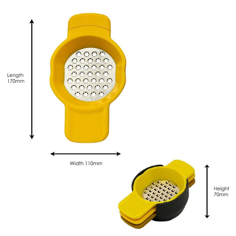 Calitek Grater Set of 3 Cheese Grater Lemon Zester for