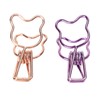 100Pcs Bear Binder Clamps Cute Shape Strong Clamping Sturdy Metal