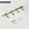 WINCASE Brass Towel Hook Rack, Brushed Brass Wall Hook Rack,