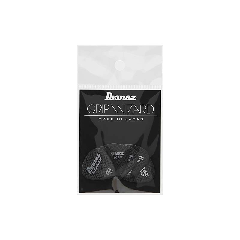 Ibanez Grip Wizard PPA16HRGBK Guitar Picks, Black, 1.0mm