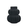 Bloomingville Modern Pleated Stoneware, Black Vase